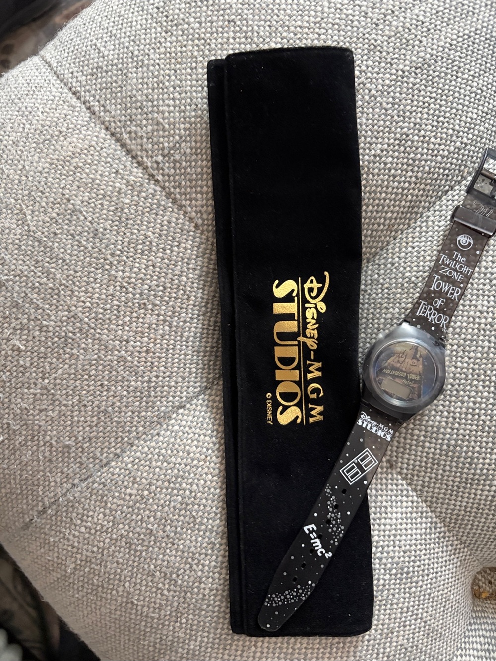 Disney MGM Studios Black and Silver Tower of Terror Wristwatch